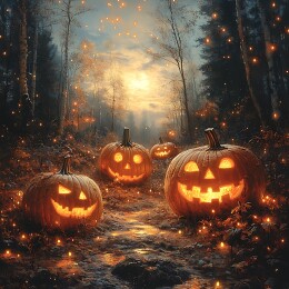 万圣节晚上的南瓜头