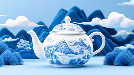 茶文化养生放松概念插图