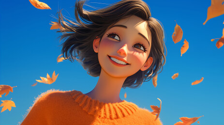 卡通3D人物背景