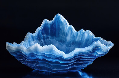 黑色背景下的冰特写镜头