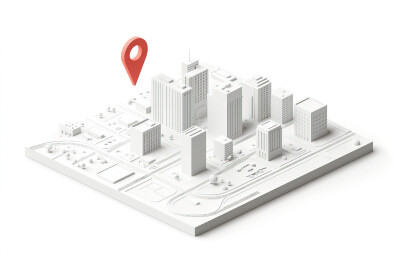 白色背景下的高角度视图