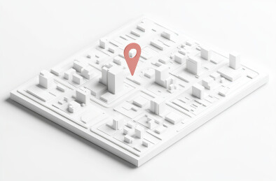 白色背景下的高角度视图