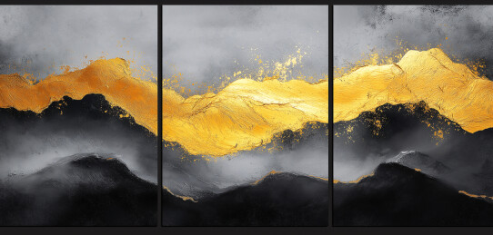 抽象山峦艺术装饰画分幅套装