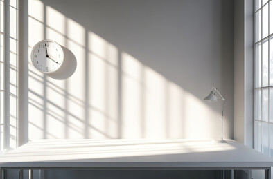 家里靠墙的桌子上的时钟特写镜头