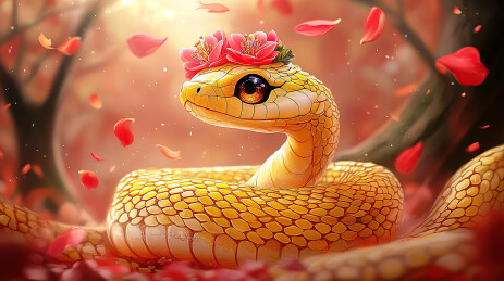 3D风格中国十二生肖蛇