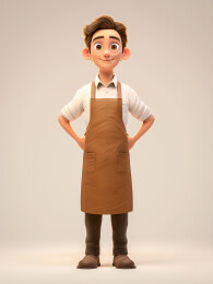 宝爸家庭主妇人物角色职业形象3D插画