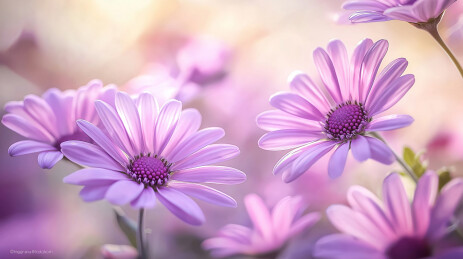 紫色花朵在阳光下的特写