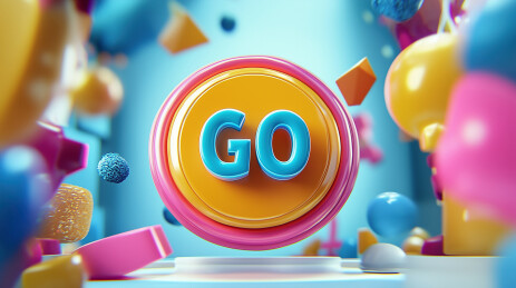 三维GO按钮场景