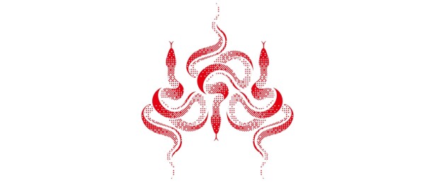 蛇矢量抽象插图