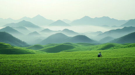 简约国风海报背景
