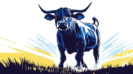 卡通风格农场奶牛插画