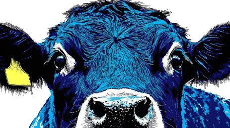 卡通风格农场奶牛插画