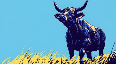 卡通风格农场奶牛插画