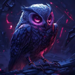 美式潮流复古送信的猫头鹰插画图案印花