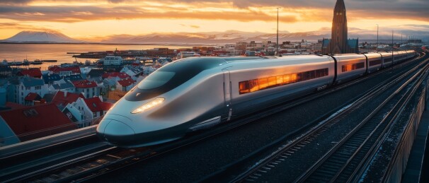 现代科技高铁列车