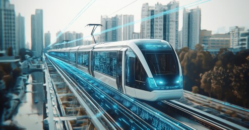 现代科技高铁列车