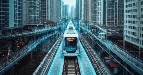 现代科技高铁列车