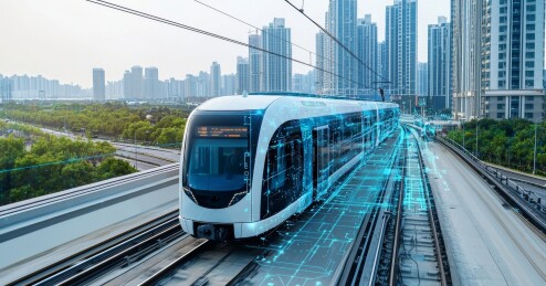 现代科技高铁列车