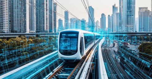 现代科技高铁列车