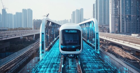 现代科技高铁列车