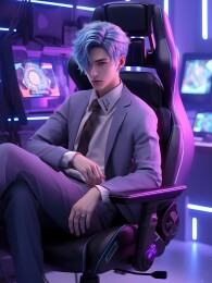 3D电竞男孩坐在电竞椅上