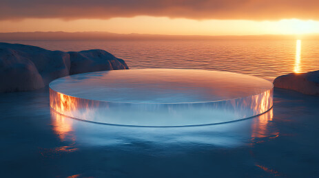 玻璃圆形摆台场景建模