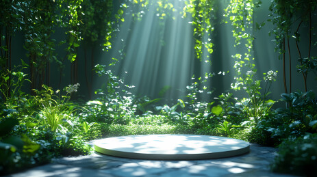 绿色森林摆台场景建模