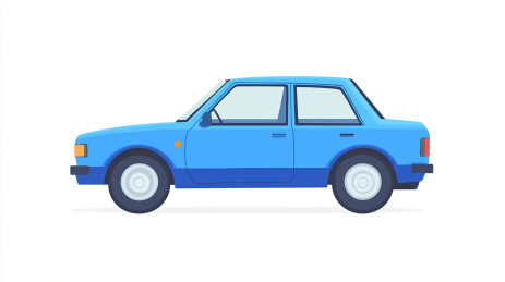 卡通蓝色小汽车