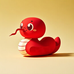 立体纸艺蛇宝宝