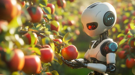 机器人采摘苹果