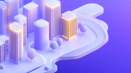 新能源智慧工厂3D卡通模型