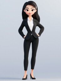 3D卡通职业女士