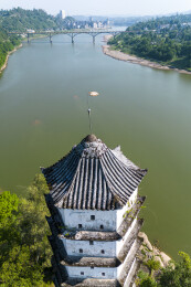 三汇古镇白塔风景