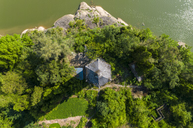 三汇古镇白塔风景