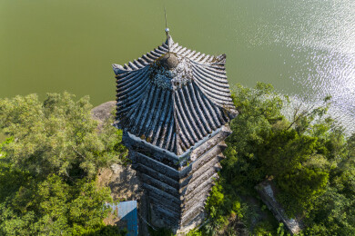 三汇古镇白塔风景