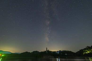 三汇古镇白塔风景