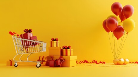 双十一购物节插画