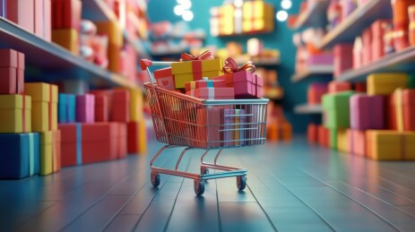 双十一购物节插画