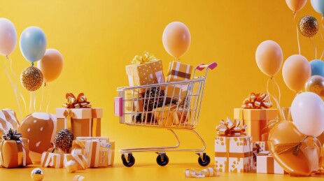 双十一购物节插画