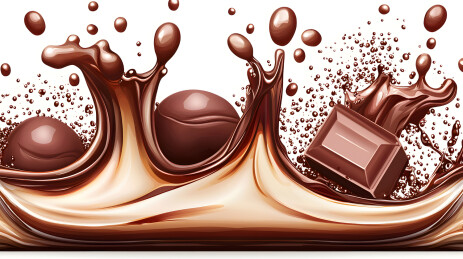 美味巧克力飞溅