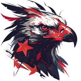 美国白头鹰图腾徽章头像