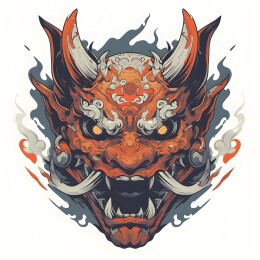 美式暗黑恶魔徽章头像