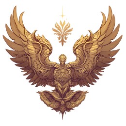 复古风格展翅飞翔的老鹰徽章头像图案