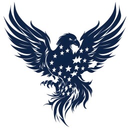 复古风格展翅飞翔的老鹰徽章头像图案