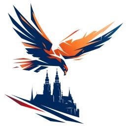 复古风格展翅飞翔的老鹰徽章头像图案