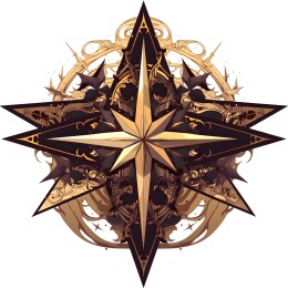 复古植物丝带装饰的徽章图腾标志插画