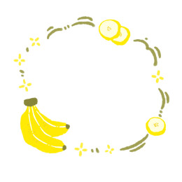 卡通蔬果简笔画边框香蕉