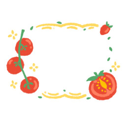 卡通蔬果简笔画边框番茄