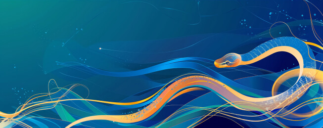 商务科技风蛇年抽象蛇系列背景