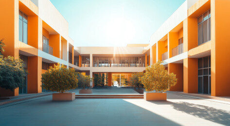 现代校园教学楼